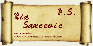 Mia Samčević vizit kartica